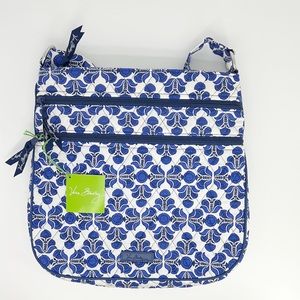 Vera Bradley Triple Zip Hipster Cobalt Blue Bag NWT
